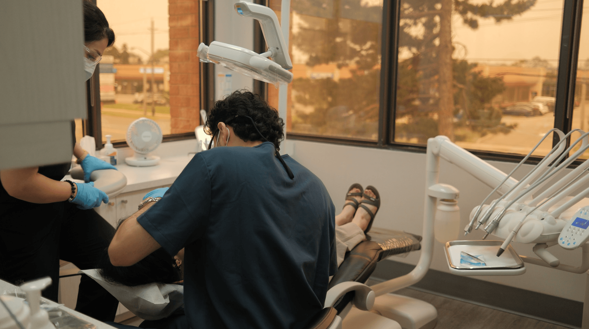 Treatment room at Keele & Steeles Dental Office