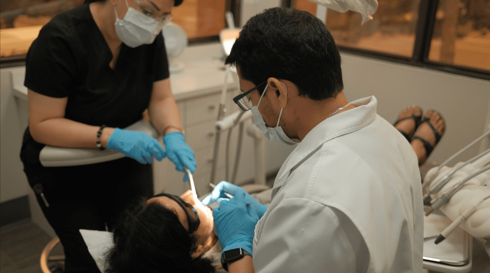 Dr. Somesh Sharma treating a patient